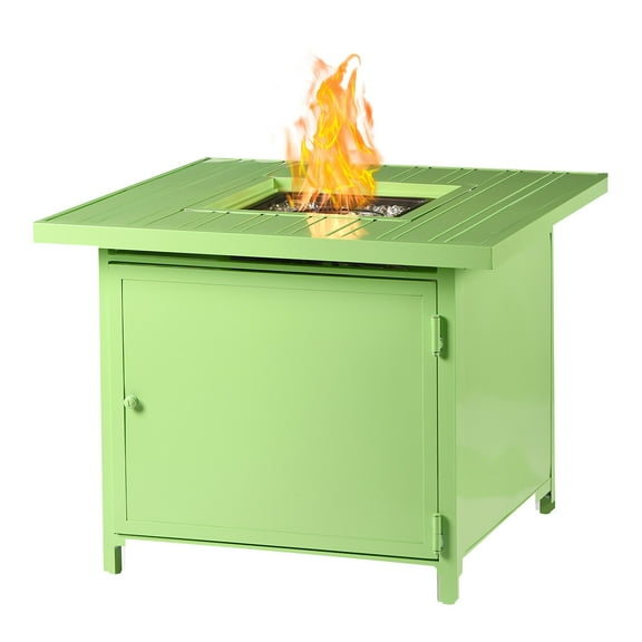 Aluminum 32-in Square Propane Fire Table with Beads, Covers and Lid