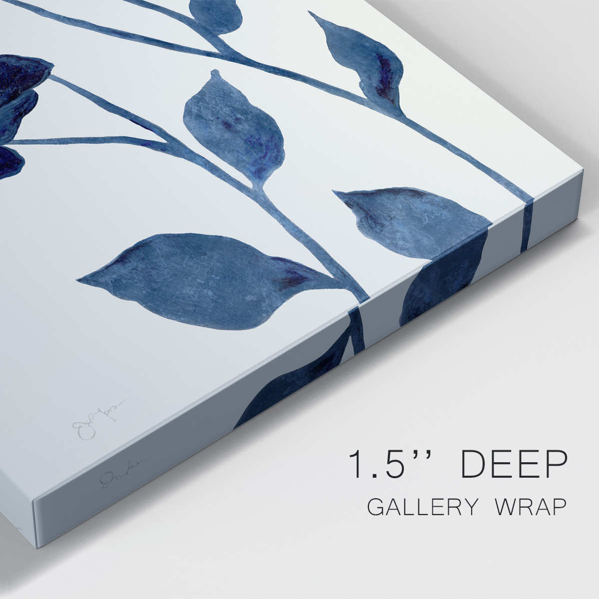 Indigo Bloom I Premium Gallery Wrapped Canvas - Ready to Hang