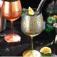 thumbnail image 2 of Gold Finish Wine Glass 2 Stainless Steel Cocktail Glasses, 2 of 4