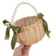 thumbnail image 5 of Cesta de mimbre tejida a mano con asa para flores, ideal para bodas, decoración del hogar y eventos en el jardín, 5 of 7