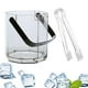 thumbnail image 1 of Cubo de hielo pequeño, cubo de vino, portátil, transparente, cubo de champán, cubo de enfriamiento de bebidas para enfriar champán en casa, 1 of 8