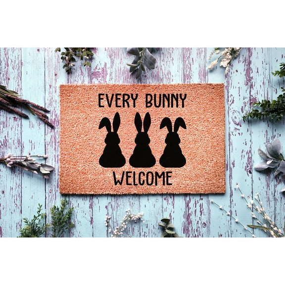 Doormat Every Bunny Welcome | Easter Gift | Housewarming Gift Funny Ma (18" x 30") #4287