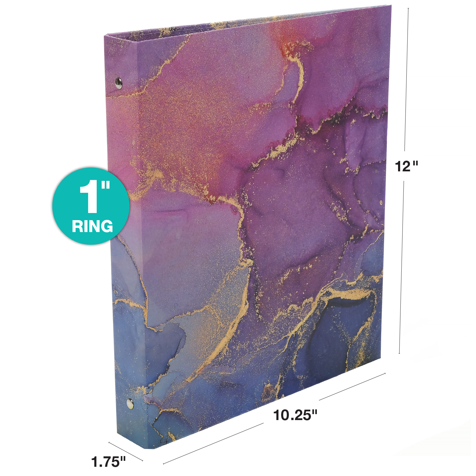 GLOBAL PRINTED PRODUCTS 4 Pack Decorative Binder (Marble Set)