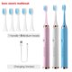 thumbnail image 2 of Cepillo de dientes eléctrico sónico, automático, recargable, de pelo suave, resistente al agua, cepillo de dientes ultrasónico de 4 cabezales, cepillo de limpieza para adultos, 2 of 5