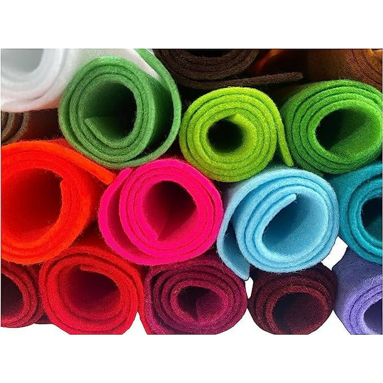 FabricLA Craft Felt Rolls 6 Pieces - 12 X 18 Inches Assorted Color  Non-Woven Soft Felt Material - Acrylic Felt Roll for DIY Craftwork, Sewing  and Patchwork - Color Visions