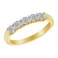 thumbnail image 2 of AFFY Round Shape White Natural Diamond Eternity Band Ring In 10k Yellow Gold (0.4 cttw) Ring Size-6, 2 of 2