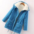 thumbnail image 5 of Niaviben Fur Lined Coat Long Puffer Coat Women's Thickened Down Jacket Shirts for Women Dressy Casual Womens Shirts Dressy Casual Winter Jackets for Women Winter Jackets Sky Blue 3XL, 5 of 8