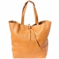 thumbnail image 1 of Babila Womens Leather Shopping Handbag, Tan, 1 of 1