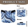 thumbnail image 2 of Haosy Blue Black White Marble Golf Mallet Putter Cover Strong Magnetic Leather Golf Club Headcover Closure, 2 of 7