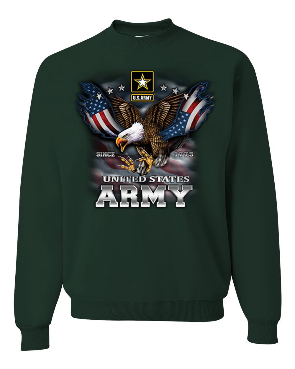 USA Stars and Stripes Sweatshirt Patriot American Pride Bald Eagle Sweater