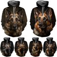 thumbnail image 2 of Sudadera con capucha con estampado 3D de pastor alemán para hombre, sudadera de manga larga de talla grande, sudaderas casuales, sudaderas con capucha, ropa para hombre, 2 of 5