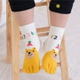 thumbnail image 2 of 5 Pairs Toddler Baby Girls Boys Cotton Hosiery Toe Socks Cute Kids Cartoon Animal Five Fingers Crew Ankle Socks, 2 of 6