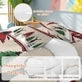 thumbnail image 2 of Christmas Red Comforter Set Queen Size, Black Plaid Reindeer and Xmas Tree Soft Bedding Set for Man Woman, 4 Pieces Duvet Cover Set with Fitted Sheet, 2 Pillowcases, 2 of 9