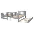 thumbnail image 6 of CRO Decor Twin over Twin/Full Bunk Bed with Twin Size Trundle (Gray), 6 of 13