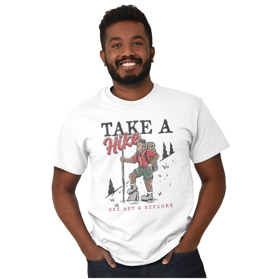 Bigfoot Take A Hike Explore Outdoors Crew Neck Short Sleeve Graphic Tee Brisco Brands S