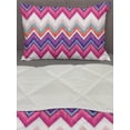thumbnail image 3 of Chevron Comforter & Sham Bedding Set, Chevron Motifs Colorful Design with Variable Angles Parallel Lines Groovy Art, 3 pcs Duvet Set Microfiber Filling Quilt, 5 Sizes, Multicolor, by Ambesonne, 3 of 4