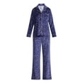 thumbnail image 5 of Joyspun Women’s Stretch Velour Notch Collar Long Sleeve Pajama Set, Sizes XS to 4X, 5 of 5