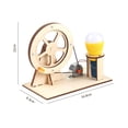thumbnail image 1 of Wooden Hand Cranked Power Generator Scientific Experiment Crank Light Bulb Science for Boy Girls, 1 of 9