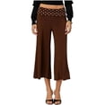 thumbnail image 2 of Resicozy Fold Over Pants Women Y2K Bottoms Yoga Pants Low Rise Foldover Flare Legging Summer Wide Leg Trousers Brown 2XL, 2 of 10