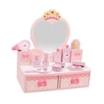 thumbnail image 2 of Set de tocador para niñas, juguetes de imitación, de perfume de madera, espejo, peine, juguete educativo para juegos de rol, regalos de, 2 of 9