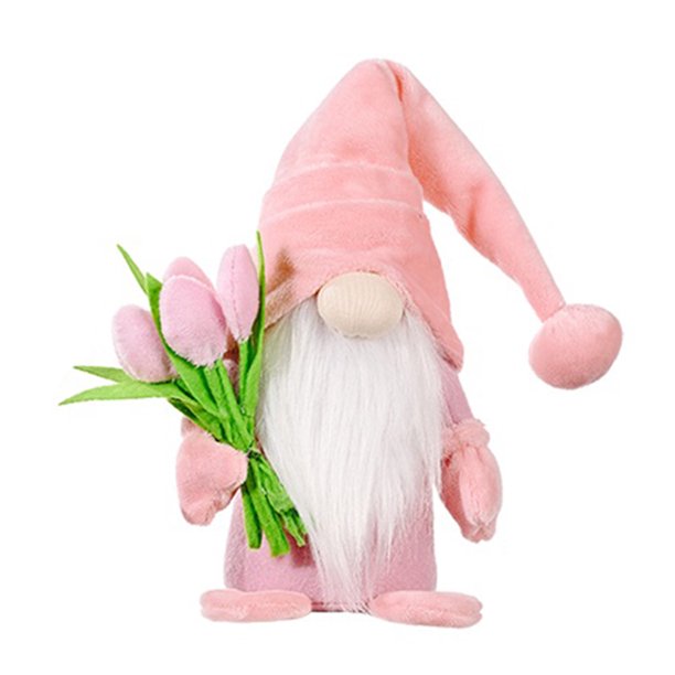 Tulip Rudolph Doll Toys Adornos de estatuilla de ventana de Navidad rellenos (rosa) Ehuebsd Libre de BPA