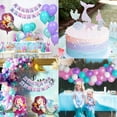 thumbnail image 5 of Under The Sea Mermaid Party Decorations for Girls Mermaid Party Supplies Mermaid Banner Mermaid Foil Balloons Latex Garland & Arch Kit Blue & Purple Nautical Decor, 5 of 8