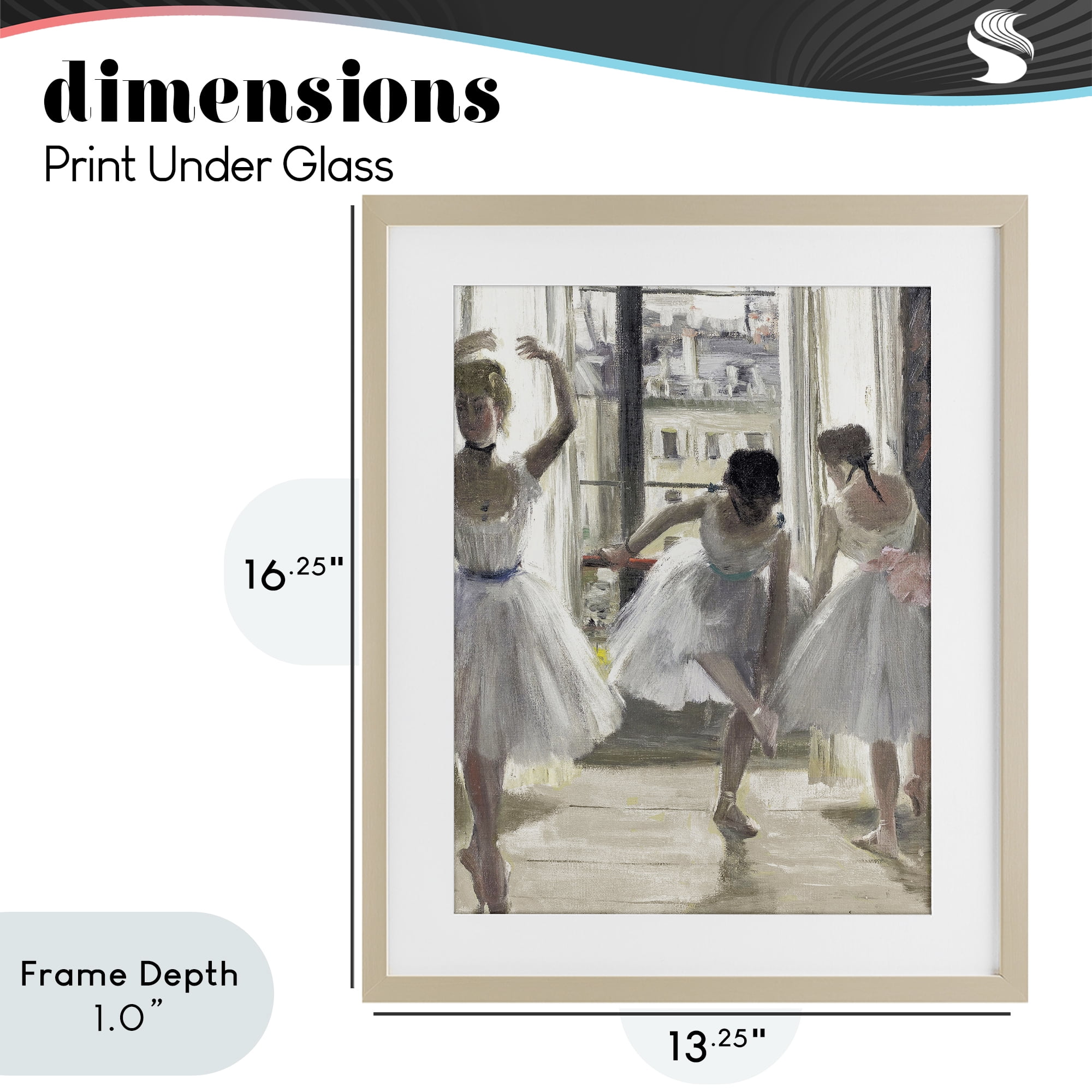 Stupell Industries Ballet Class In Practice Birch Framed Print Under Glass, design by Leah Straatsma