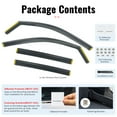 thumbnail image 6 of Ikon Motorsports In-Channel Window Visors Sun Shades Vent Rain Guards Side Deflectors for 2018-2024 VW Volkswagen Tiguan Black PC Polycarbonate 4PCS, 6 of 9