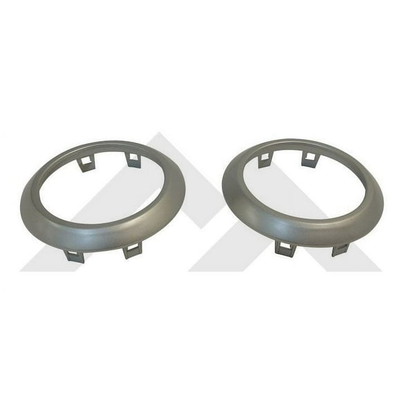 Fits 2007-2010 Jeep Wrangler JK Crown Automotive Dash Board Air Vent Trim RT27028 RT Offroad; Direct Fit; Brushed Silver; Set Of 2