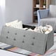 thumbnail image 3 of Costway Otomana en tejido plegable, caja con divisor, banco con capacidad 120 L, reposapiés asiento acolchado banco para zapatos para salón dormitorio pasillo entrada, 3 of 7