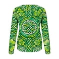 thumbnail image 4 of Zwiiyzr Womens Long Sleeve Hooded Sweatshirt Lucky Clover Print Fall Seasonal Pullover Cozy Fleece Relaxed Fit Green Theme Streetwear Green, 4 of 8
