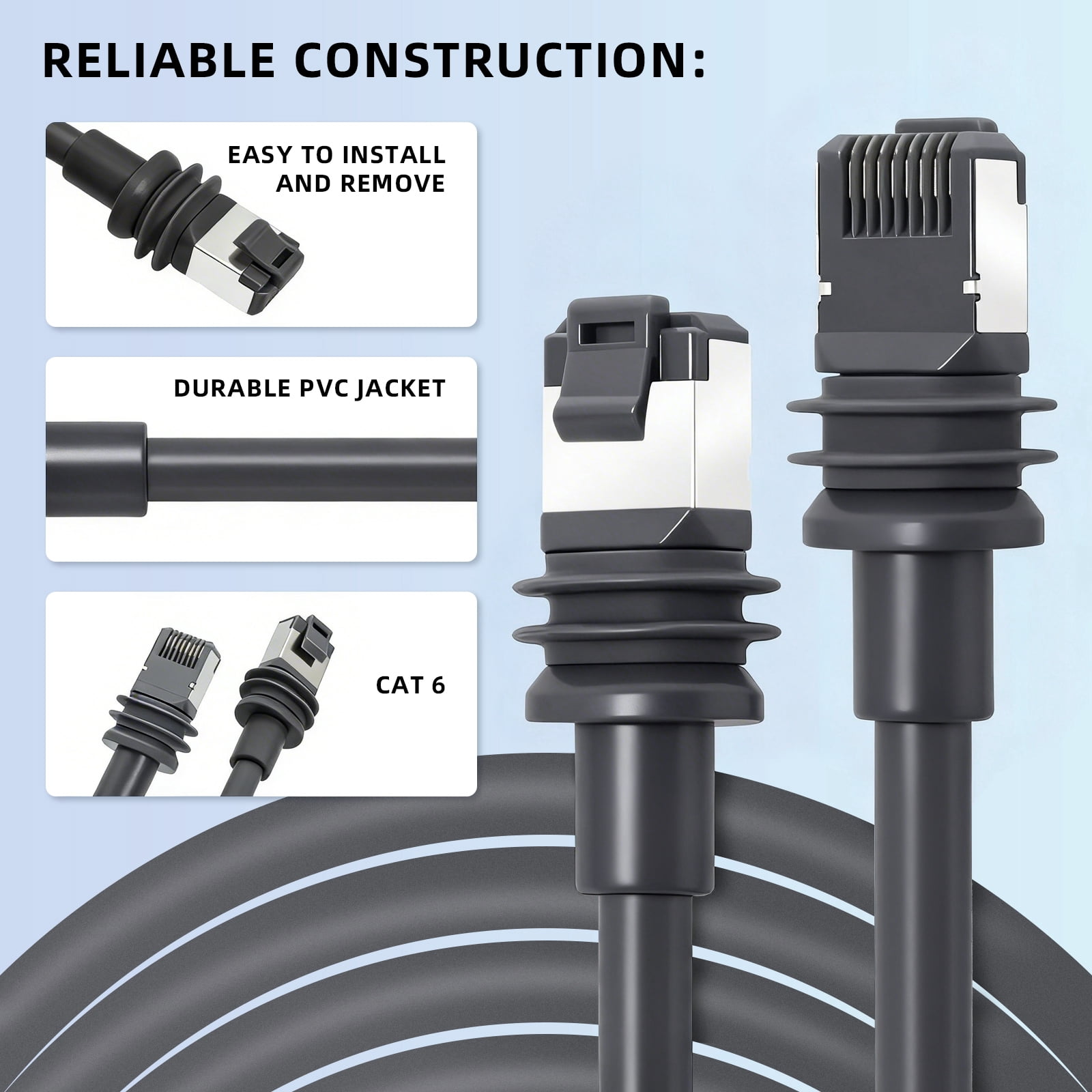 Starlink Cable Gen 3 Cable 30FT, High-Speed  Gen 3 Cable for Satellite Starlink Standard V3, Waterproof Replacement Starlink Ethernet Cable Satellite Internet Kit Outdoor