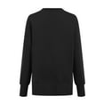 thumbnail image 5 of larppty Women Oversized Sweatshirts Thumbhole Long Sleeve Hoodies Shirts 2025 Fall Side Slit Pullover Top Teen Y2k Outfits Black, L, 5 of 7
