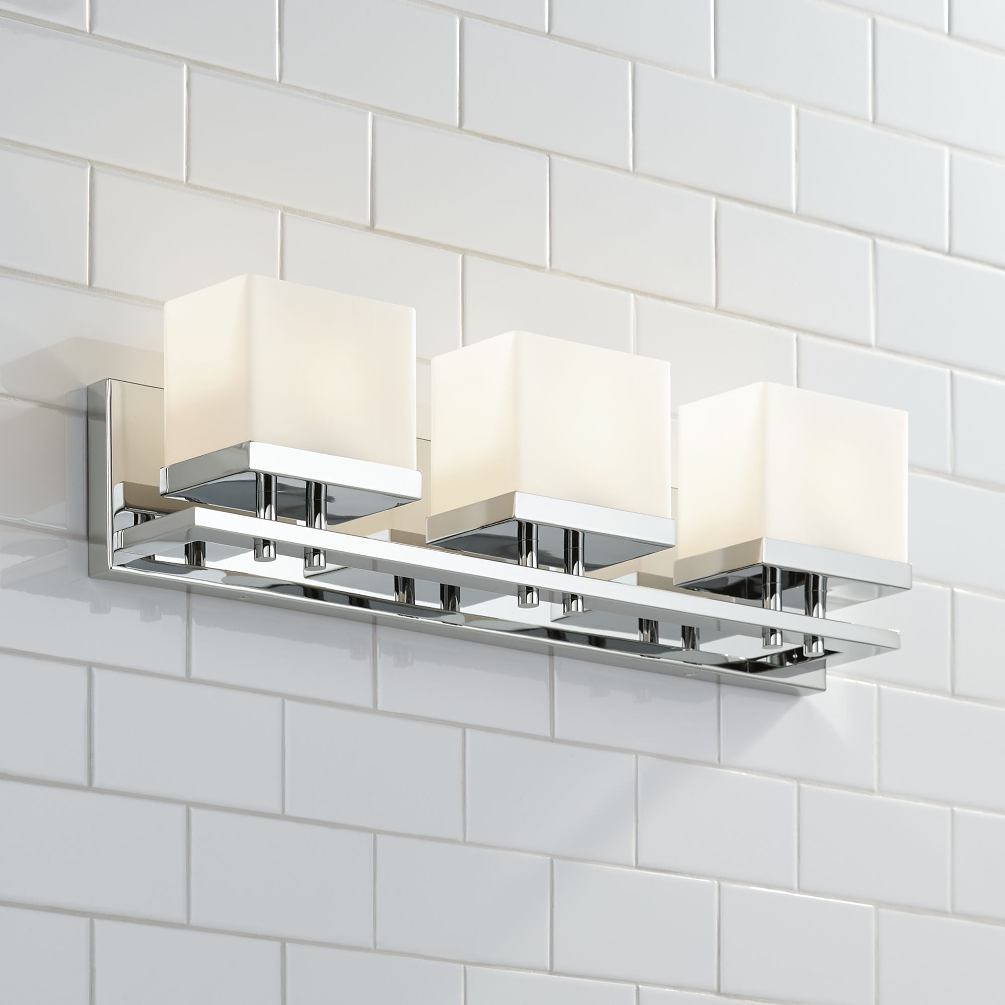 glass shades New chrome designer bathroom wall lights 