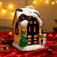 thumbnail image 3 of Christmas Village Houses Decorations, Ceramic Xmas Cabin, Farmhouse Winter Village Collectible Buildings Figurines for Holiday Xmas Decor, 3 of 7
