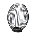 thumbnail image 1 of Soporte para velas, candelabro de jaula de Metal, candelabro de hierro, candelabro de pilar para fiesta, candelabro para sala de estar de boda, 18cmx23cm Negro, 1 of 9