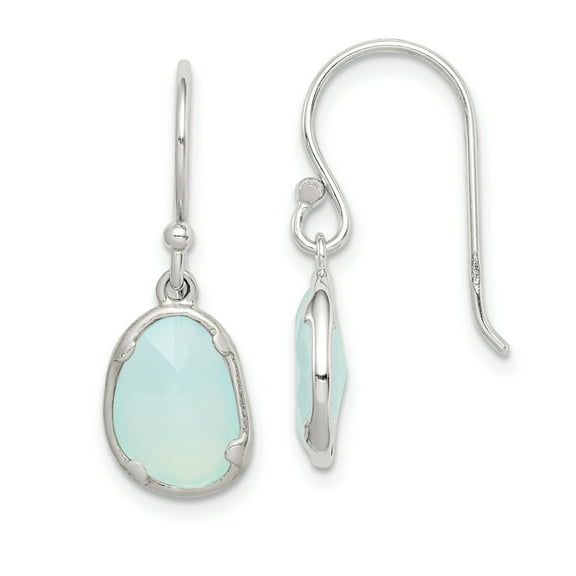 Primal Silver Sterling Silver Blue Chalcedony Dangle Earrings