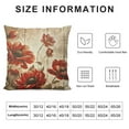 thumbnail image 5 of Floral Throw Pillow Covers Red Poppy Flowers Pillow Covers Rustic Spring Summer Decorative Cushion  for Outdoor Patio Couch Home, 5 of 5