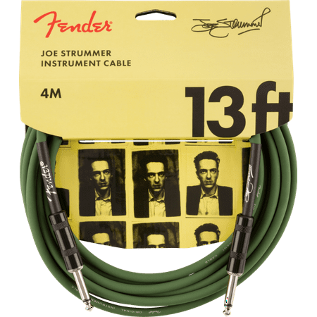 Genuine Fender Strummer Pro 13' Instrument Cable, Drab Green MODEL # 0990810276