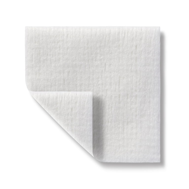 CURAD Large Gauze Pads, Soft Non-Woven for Ouchless Removal, 4