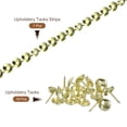 thumbnail image 3 of Uxcell 1 Pcs Iron Upholstery Tacks Strips 3.28ft Glossy Decorative Nail Trims with Nails Gold, 3 of 5