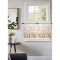 thumbnail image 3 of Colorful Wildflower Tier Curtains 24 Inch Length,Sheer Curtains for Bedroom Living Room Window Botanical Vintage Floral Country Retro Small Half Window Kitchen Curtains & Drapes 27.5"x24" 2 Panels, 3 of 6