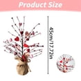 thumbnail image 3 of Hgoty 18" Red Berry Valentine's Tree w/ Burlap Base - Rustic Tabletop Decor for Mantel, Dining & Wedding Centerpieces, 3 of 9