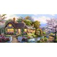 thumbnail image 1 of Resina Serie Paisaje Casa Jardín Con Diamantes Completos 100x50CM Y207, 1 of 9