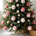 thumbnail image 5 of Eolstice Velvet Fabric Christmas Ball Ornaments, 15 Pieces Set, Decorative Hanging Pendant for Christmas Tree, Holiday Party Home Decor, 5 of 6