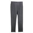 thumbnail image 1 of Trussini Men's Grey / Light Blue Checkered Linea Classico Wool Dress Pant Pants & Capri - 52, 1 of 2