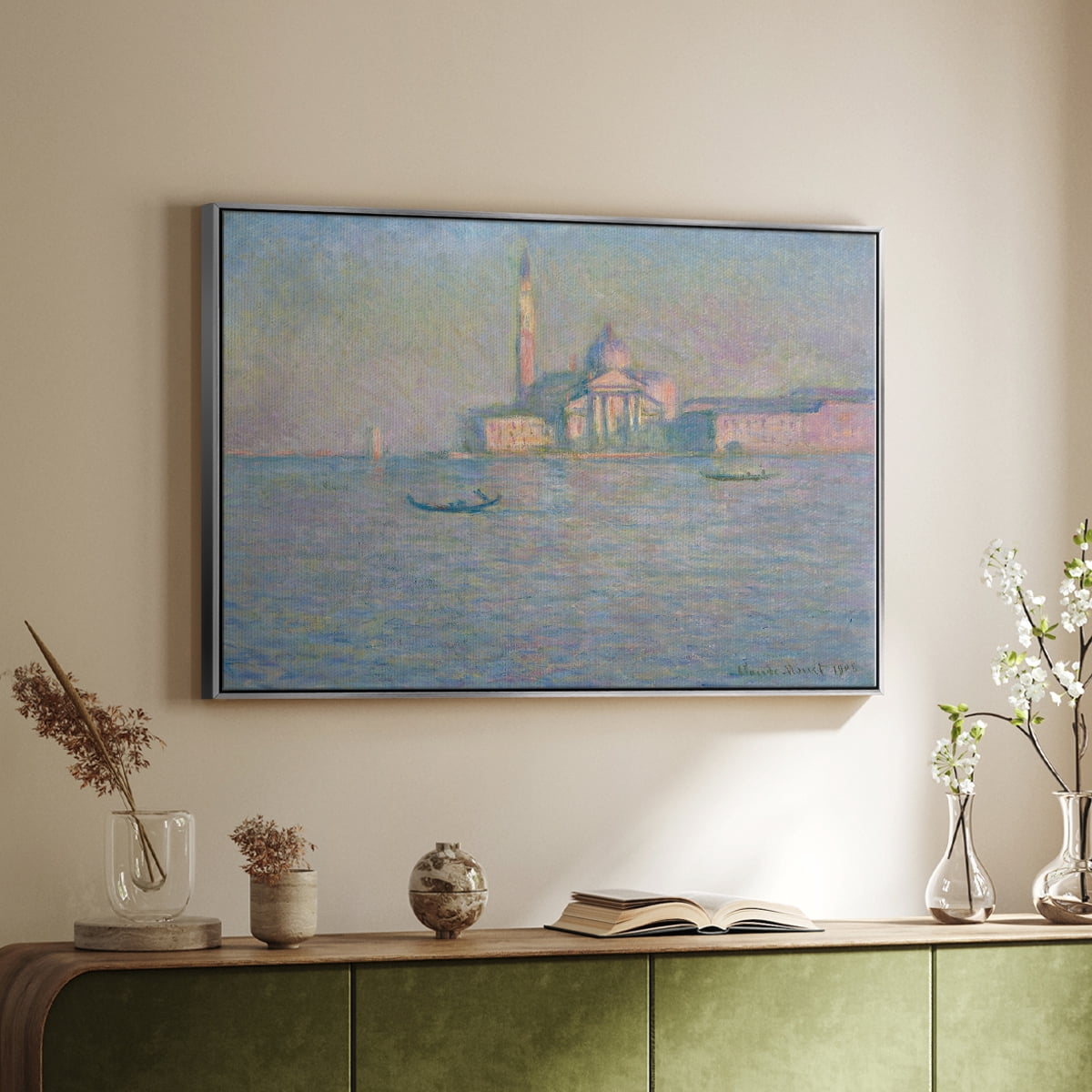 Vintage Nautical Print-XCVII By Wexford Home Framed in Silver Wood Gallery Wrapped Canvas 27 in. x 41 in.