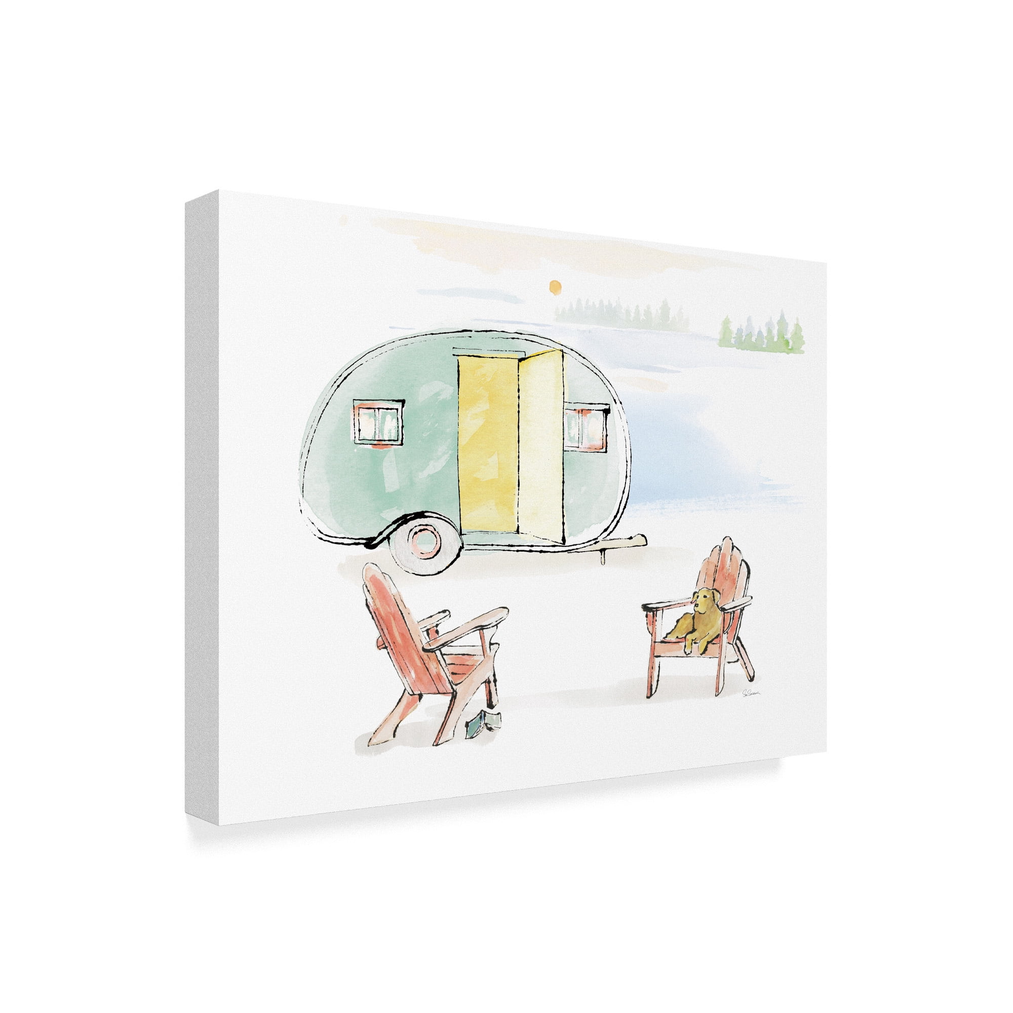 Trademark Fine Art 'Lakeside Days V' Canvas Art by Sue Schlabach