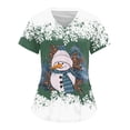 thumbnail image 1 of Uniforme de Enfermería de Navidad para mujer, blusa de trabajo, camiseta de manga corta con cuello en V, ropa de enfermería, Tops de túnica para enfermeras, 1 of 5