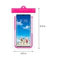 thumbnail image 3 of Funda impermeable para teléfono para playa y natación | Bolsa estanca subacuática IPX8 con cordón | Compatible con teléfonos de hasta 7,2 pulgadas | Compatible con pantallas táctiles para fotos y, 3 of 6